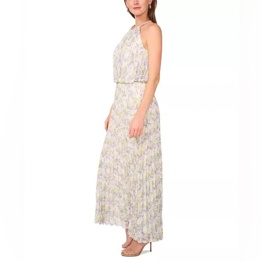 MSK
Women's Bloused-Waist Pleated Floral-Print Dress - Picture 2 of 8